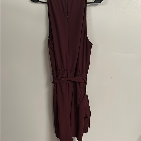 Elegant Burgundy Sleeveless Dress - Picture 5 of 6